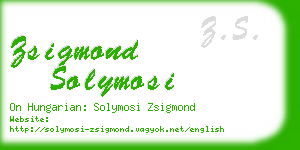 zsigmond solymosi business card